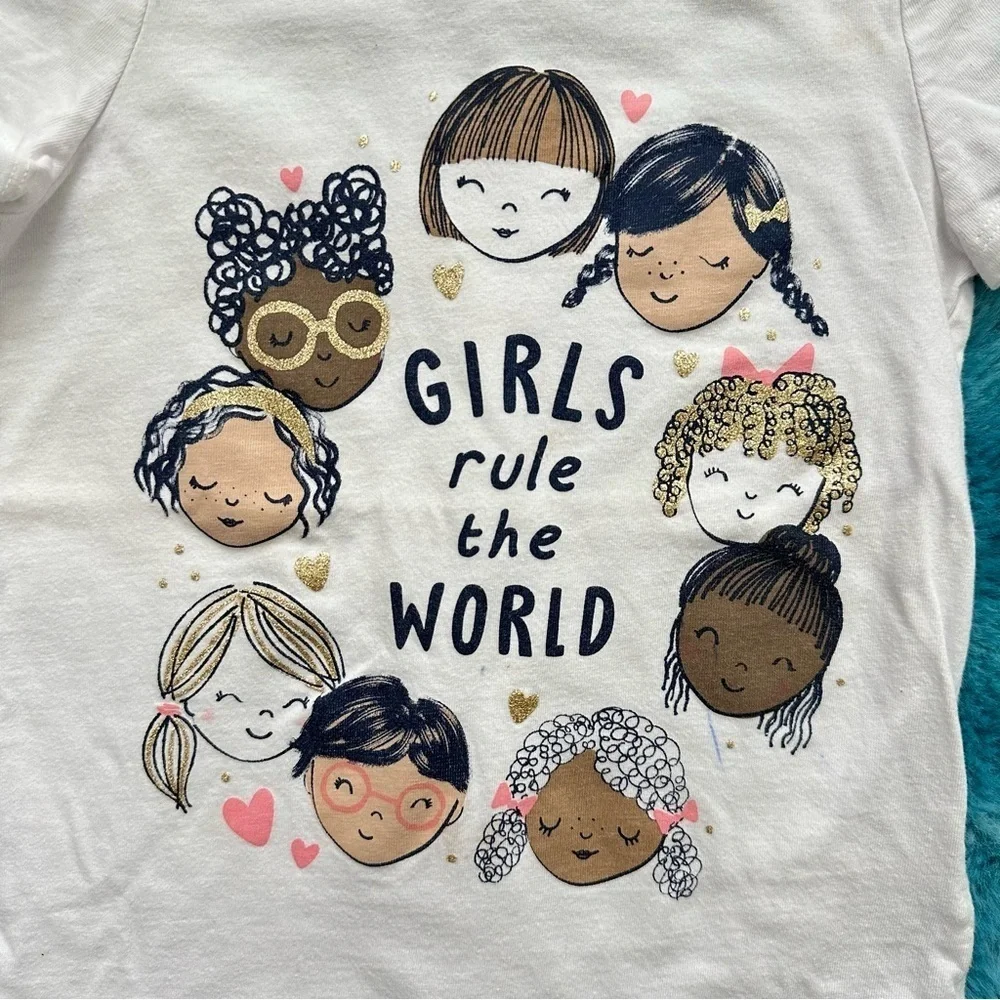 Carter’s Kid Girls Short Sleeve Graphic T-shirt Size 4